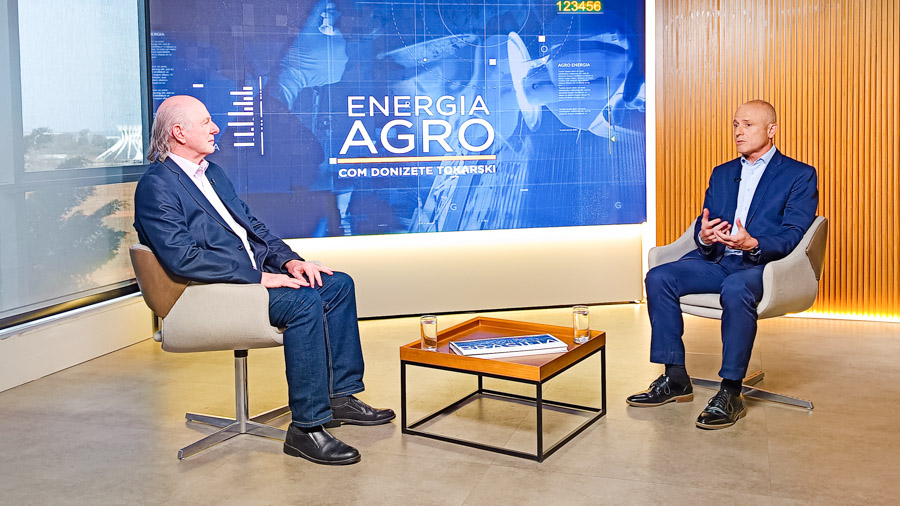 Donizete Tokarski e Marcelo Osório ABPA discutem seminário cadeia produtiva proteína Brasil no programa Energia Agro